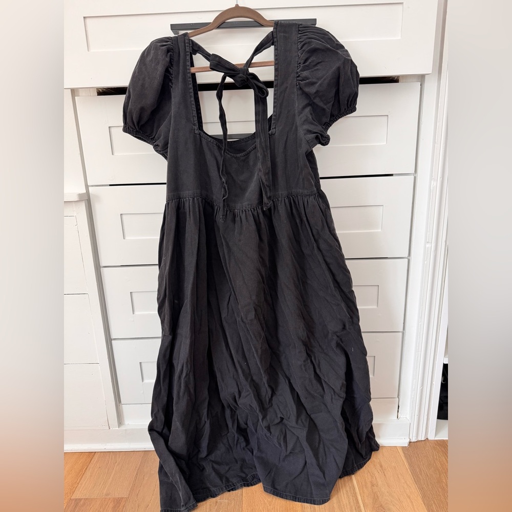 ASOS Black Puff Sleeve Dress